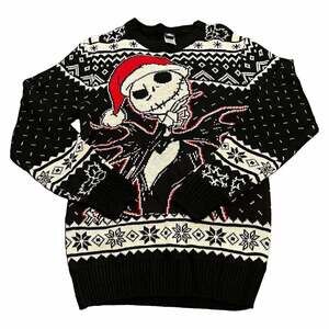 Disney Nightmare Before Christmas Jack Skellington Ugly Christmas Sweater Small
